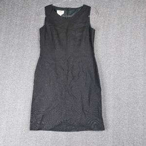 TALBOTS PETITES WOMENS VINTAGE BLACK IRISH LINEN SLEEVELESS LINED DRESS SIZE 6